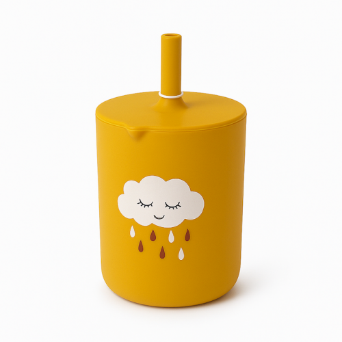 Ποτηράκι σιλικόνης Yellow cup cloud